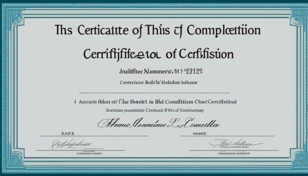 certificate of completion