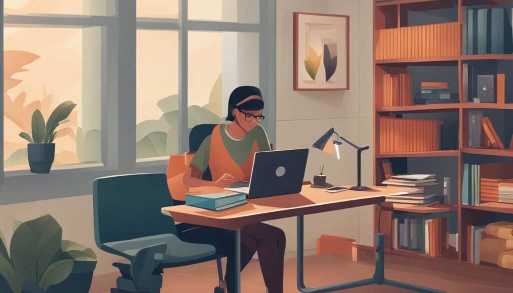 setting up a study space