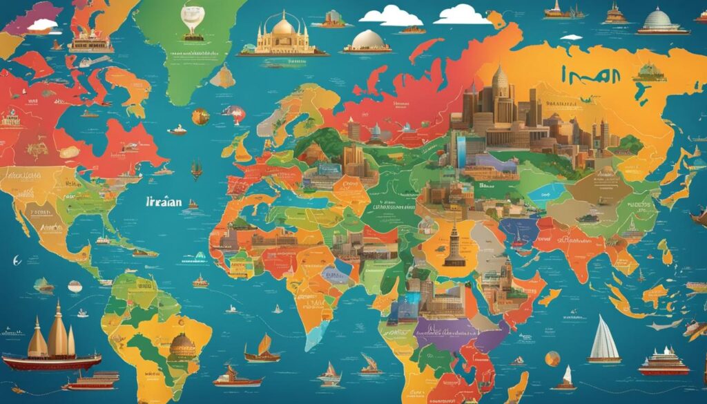 Iranian View of the World Image Iranian View of the World Image