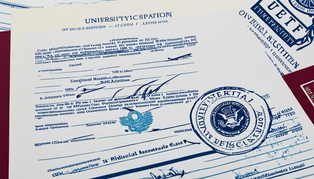 Admission documents for MS programs